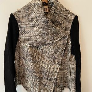 Anne Klein tweed asymmetrical top